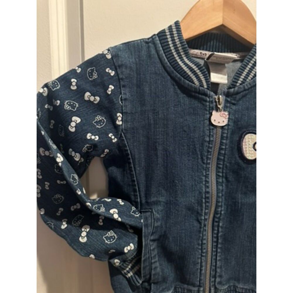 Hello Kitty Girl Jean Jacket Size 5 - Picture 10 of 11